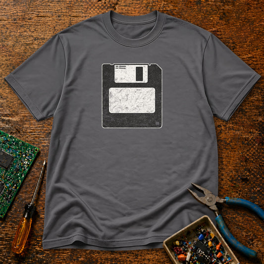 3-5 Floppy Disk Big Graphic Retro Tech T-Shirt