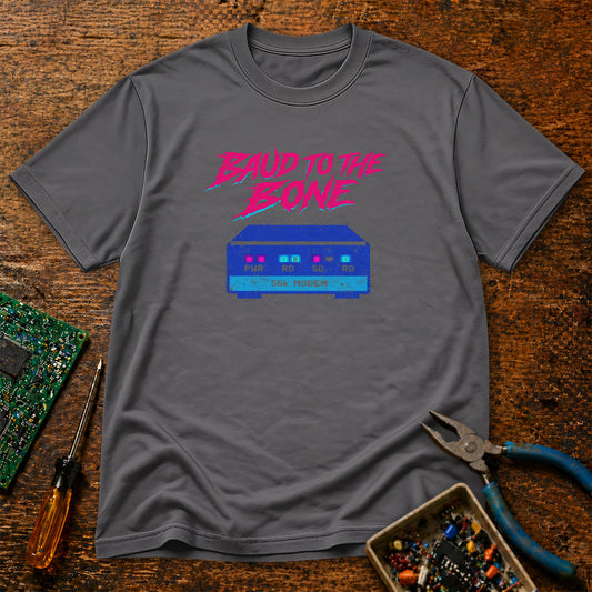 Baud To The Bone Retro Tech T-Shirt