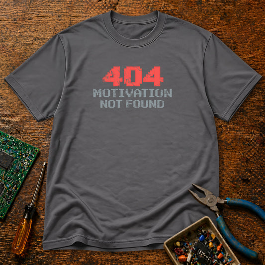 404 Motivation Not Found Retro Tech T-Shirt