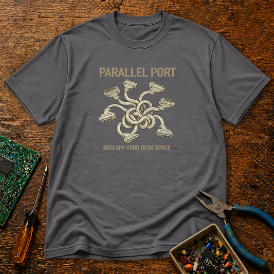 Parallel Port Reclaim Your Desk Space Retro Tech T-Shirt