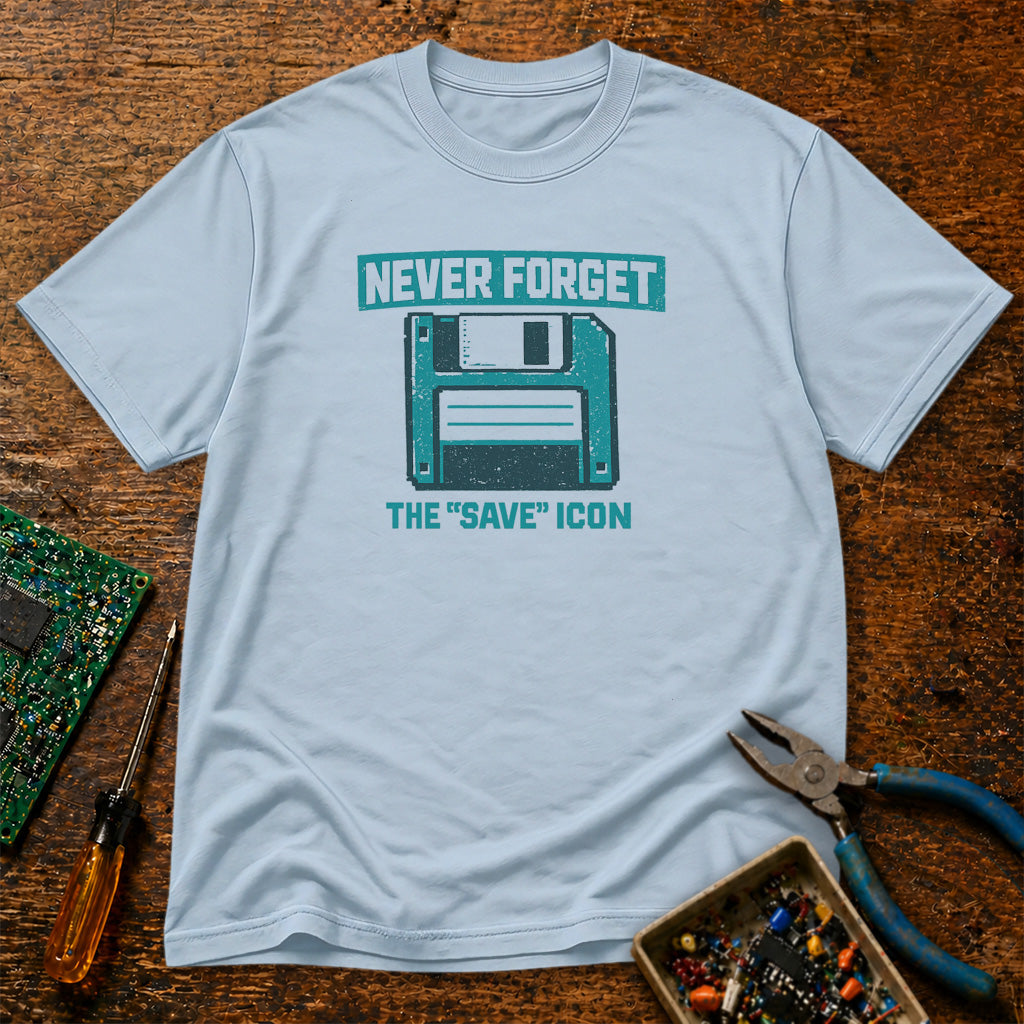 Never Forget The Save Icon Retro Tech T-Shirt