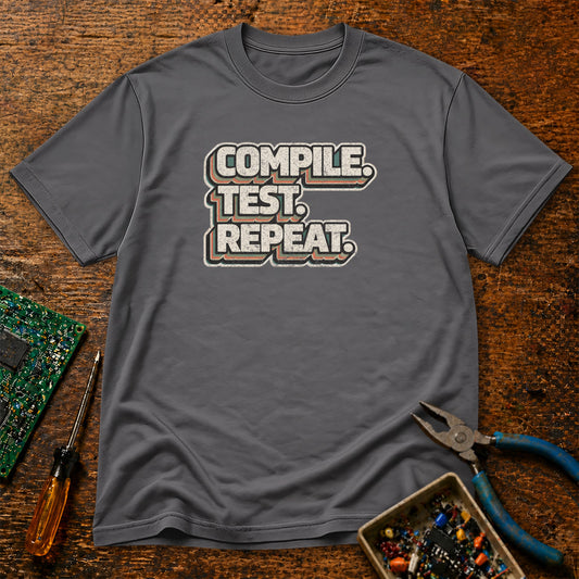 Compile Test Repeat Retro T-Shirt