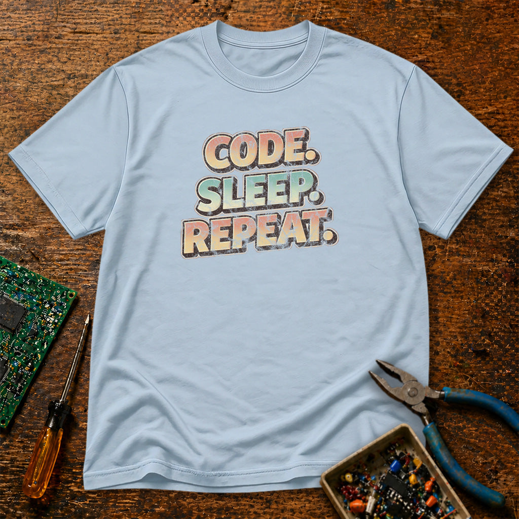 Code Sleep Repeat Retro T-Shirt
