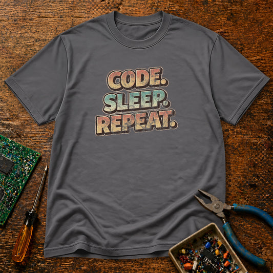 Code Sleep Repeat Retro T-Shirt
