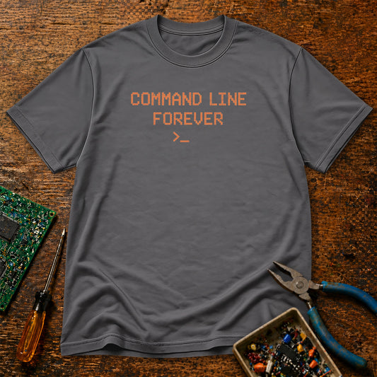 Command Line Forever >_ Retro T-Shirt