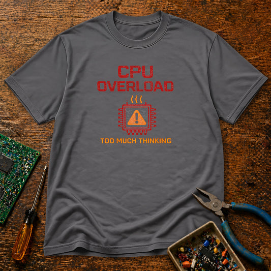 CPU Overload - Too Much Thinking Retro Tech T-Shirt