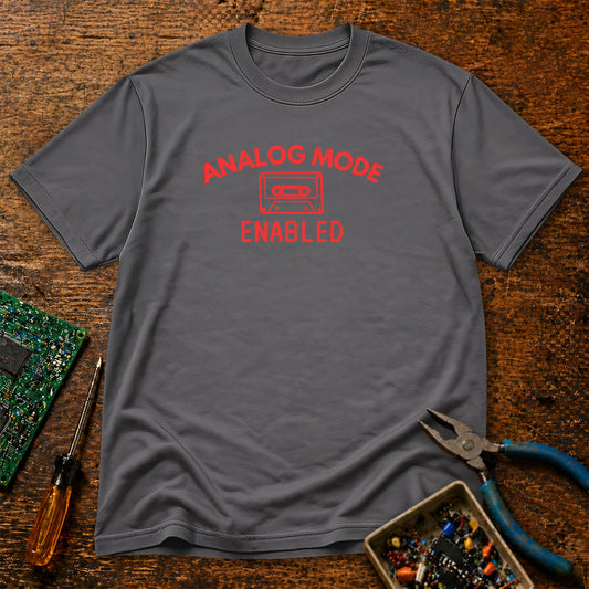 Analog Mode Enabled - Cassette - Retro Tech T-Shirt