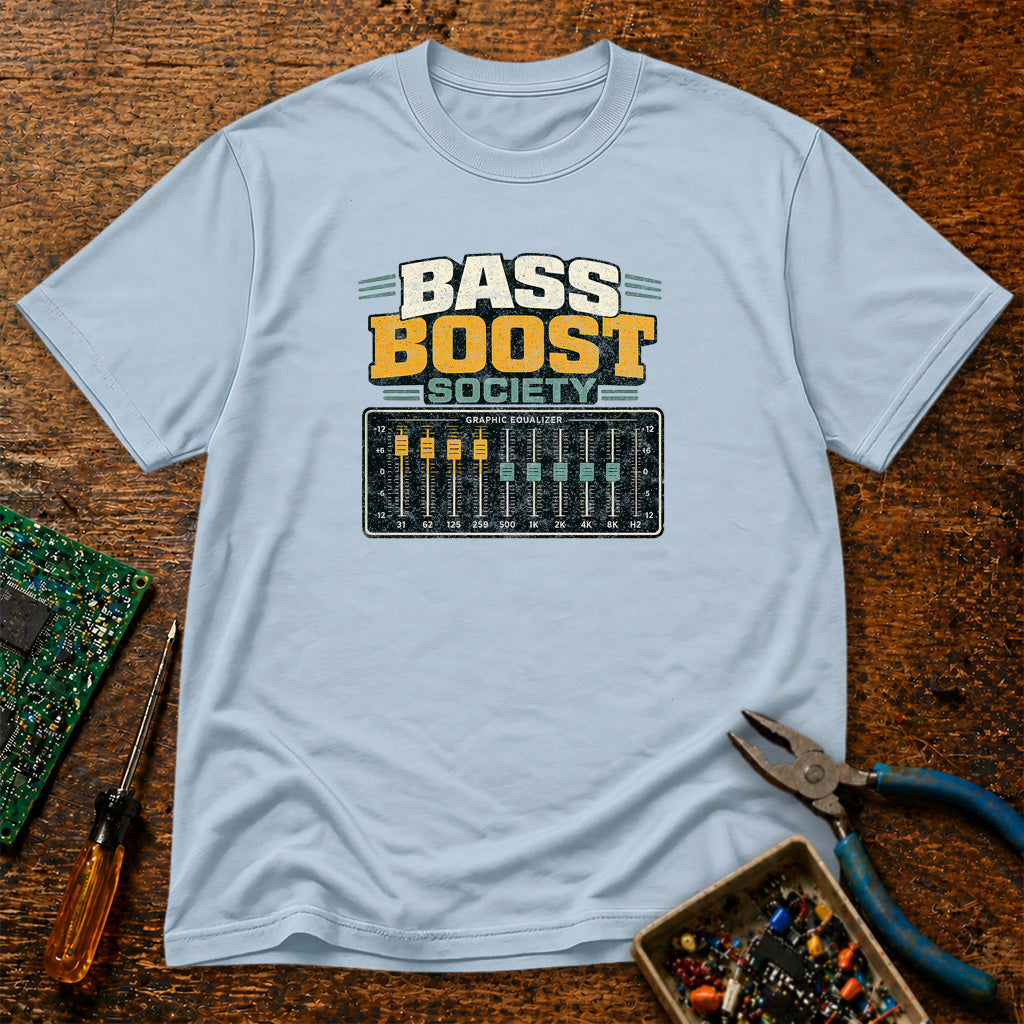 Bass Boost Society Retro Audio T-Shirt