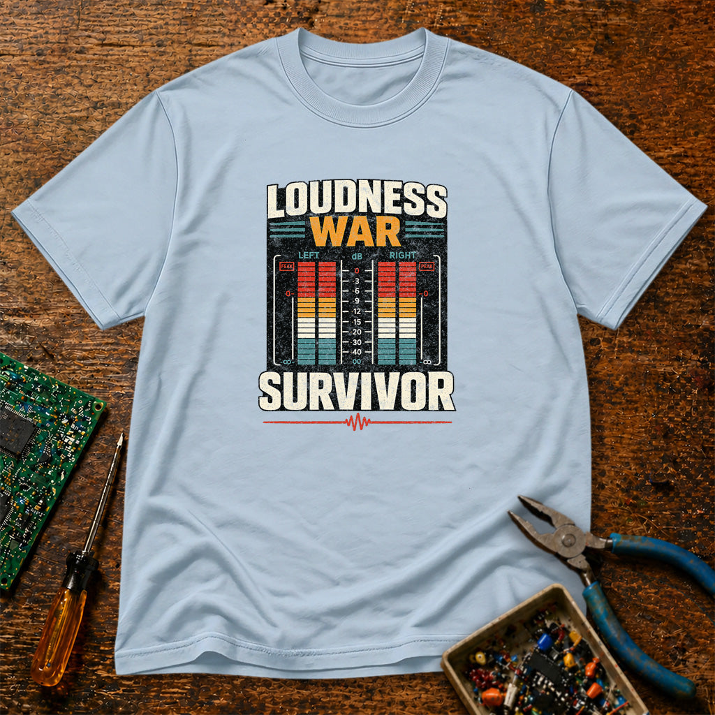 Loudness War Survivor Retro Audio T-Shirt