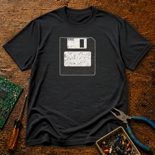 3-5 Floppy Disk Big Graphic Retro Tech T-Shirt
