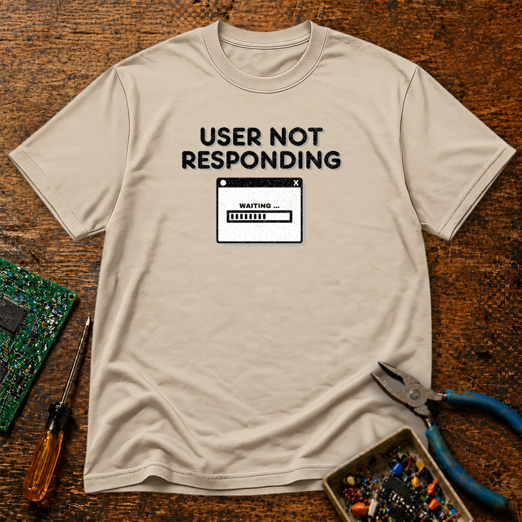 User Not Responding - Waiting Retro Tech T-Shirt