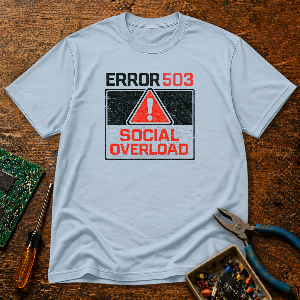 Error 503 - Social Overload Retro Tech T-Shirt