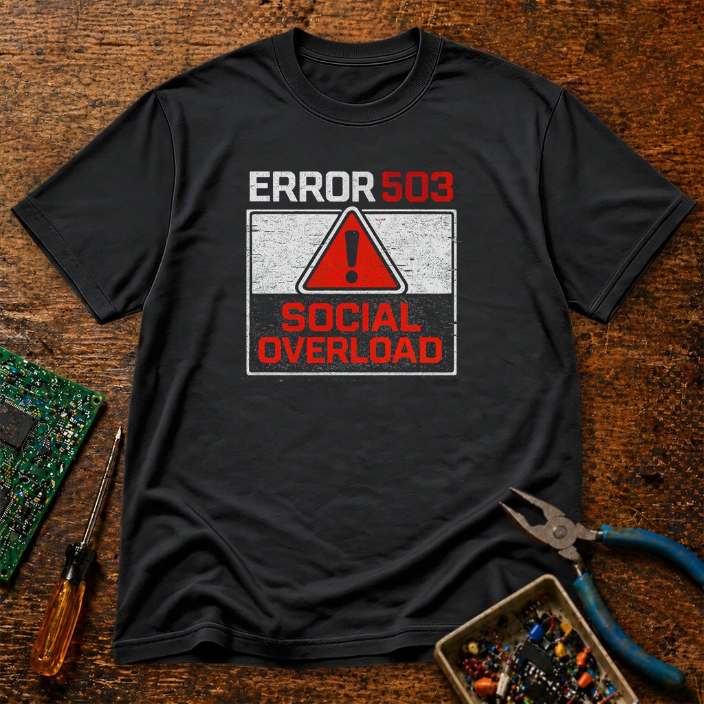 Error 503 - Social Overload Retro Tech T-Shirt