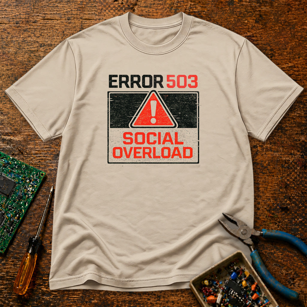 Error 503 - Social Overload Retro Tech T-Shirt