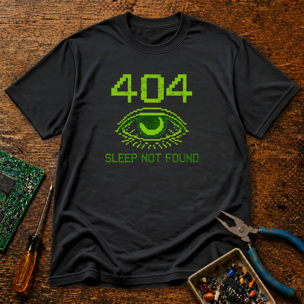 404 Sleep Not Found Retro Tech T-Shirt