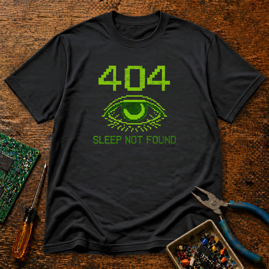404 Sleep Not Found Retro Tech T-Shirt