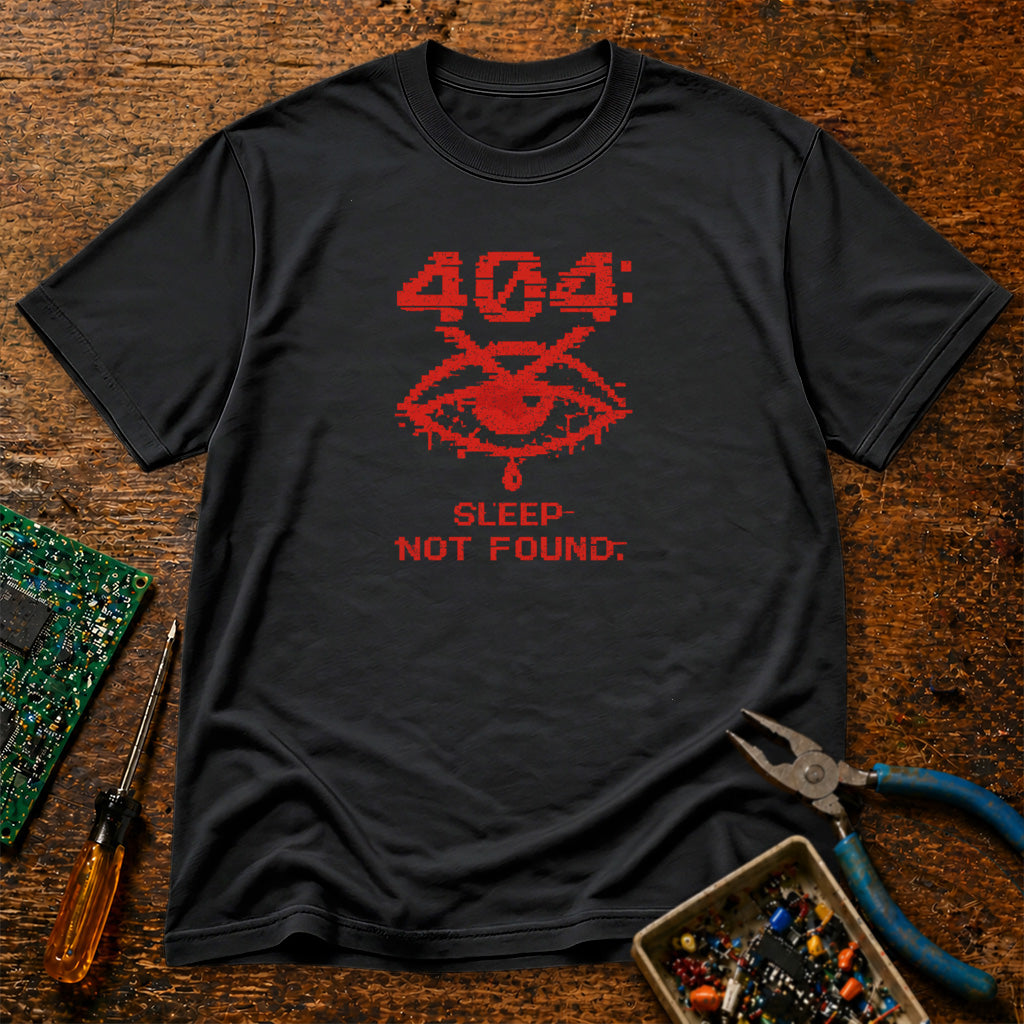 404 Sleep Not Found Retro Tech T-Shirt