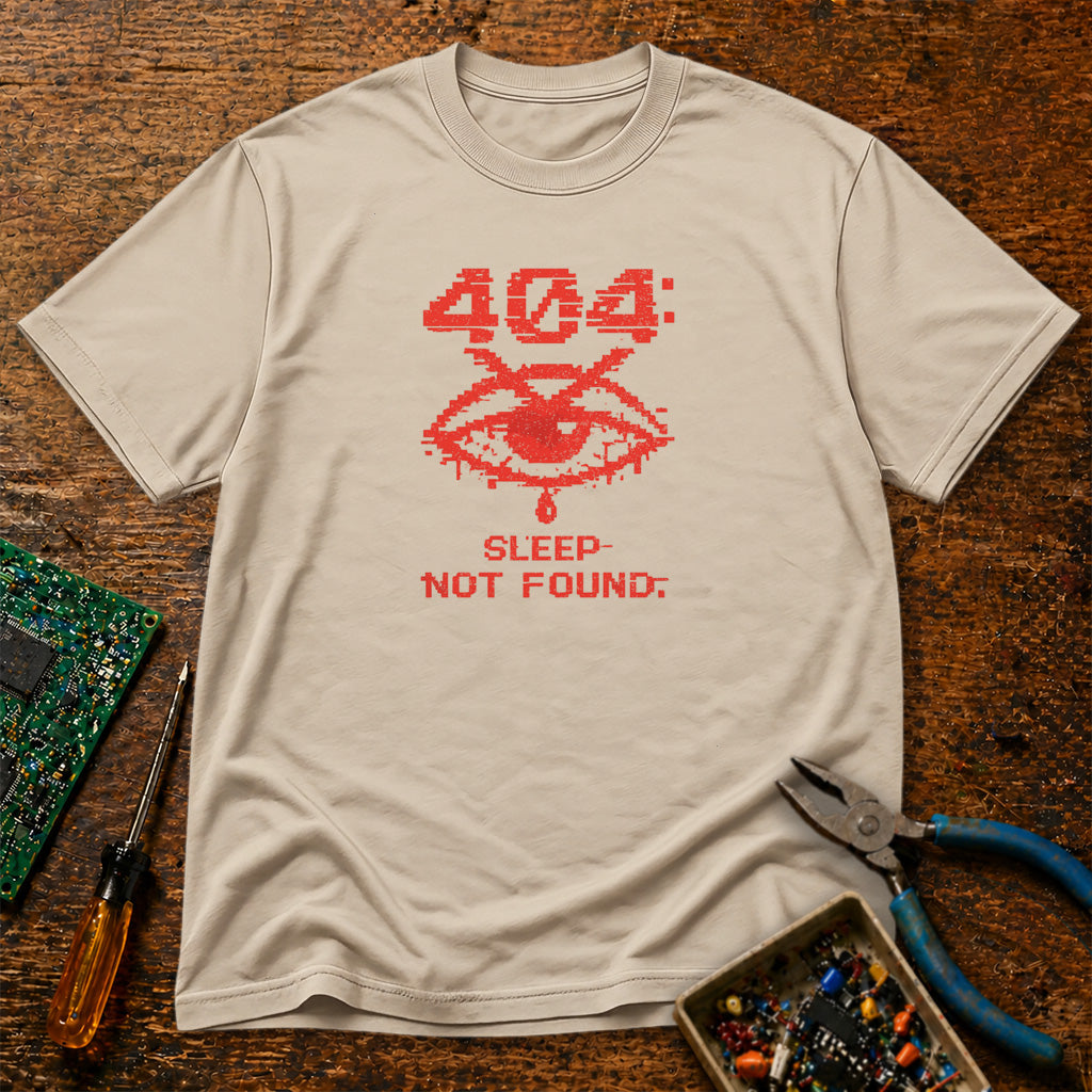 404 Sleep Not Found Retro Tech T-Shirt
