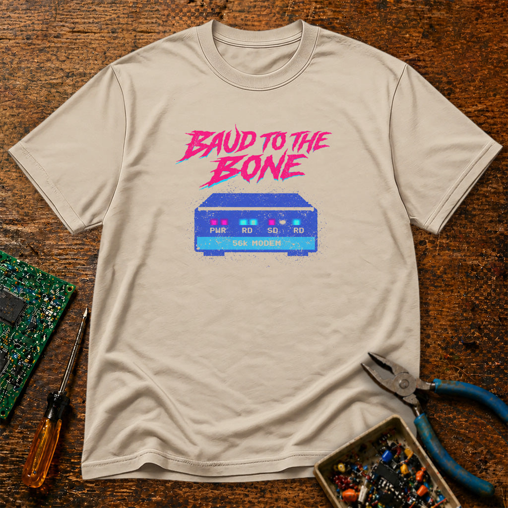 Baud To The Bone Retro Tech T-Shirt