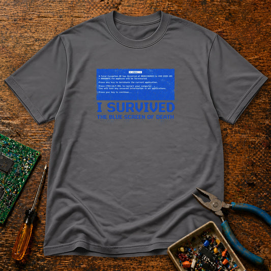 I Survived The Blue Screen Of Death Retro Tech T-Shirt