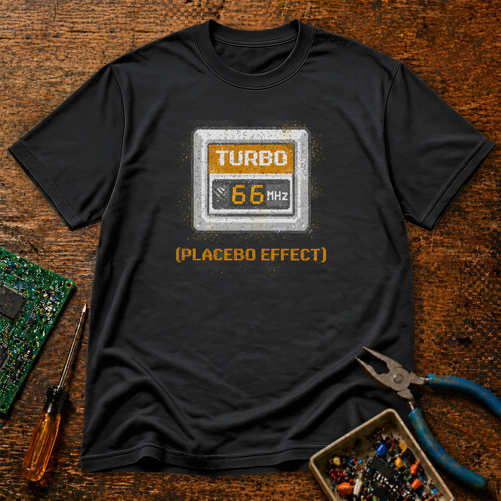 Turbo 66Mhz Placebo Effect Retro Tech T-Shirt
