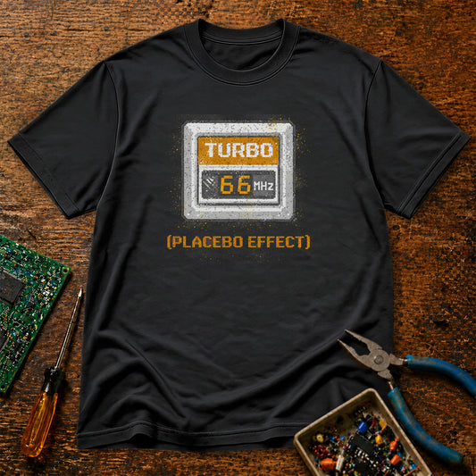 Turbo 66Mhz Placebo Effect Retro Tech T-Shirt