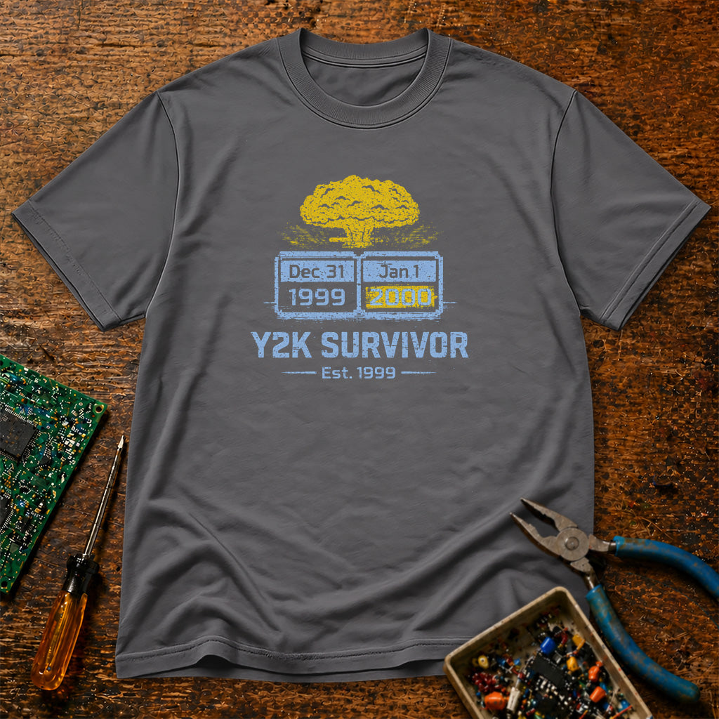 Y2K Survivor Retro Tech T-Shirt