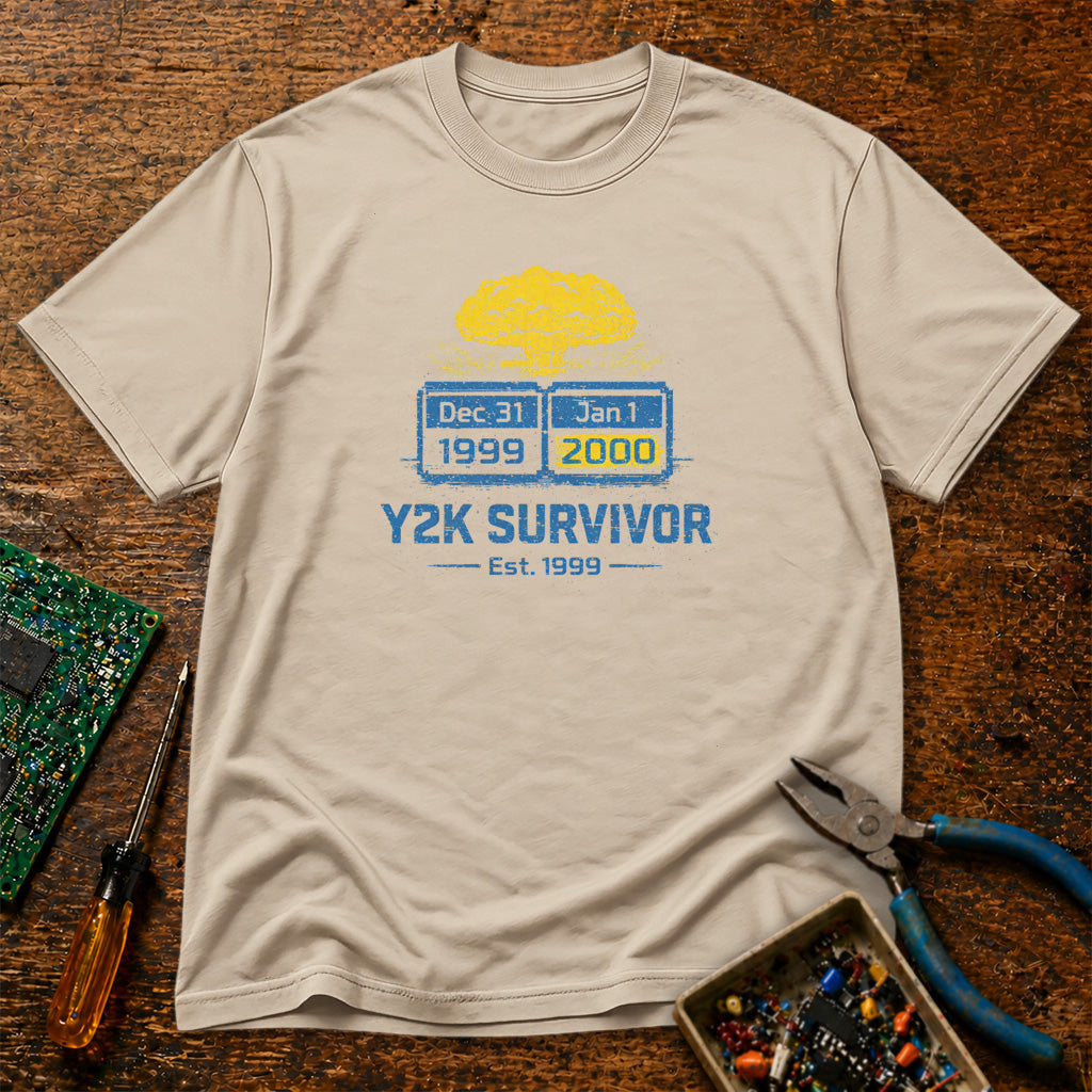 Y2K Survivor Retro Tech T-Shirt