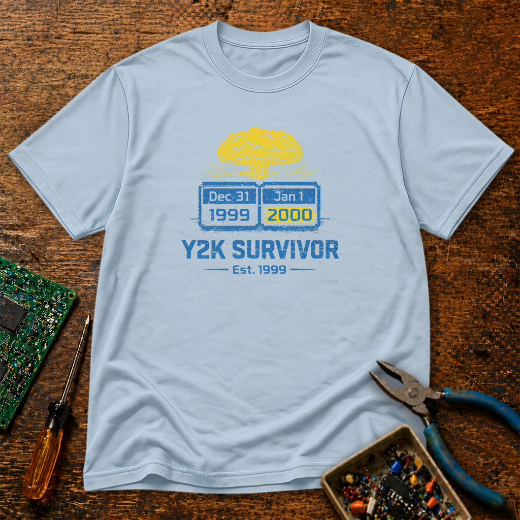 Y2K Survivor Retro Tech T-Shirt