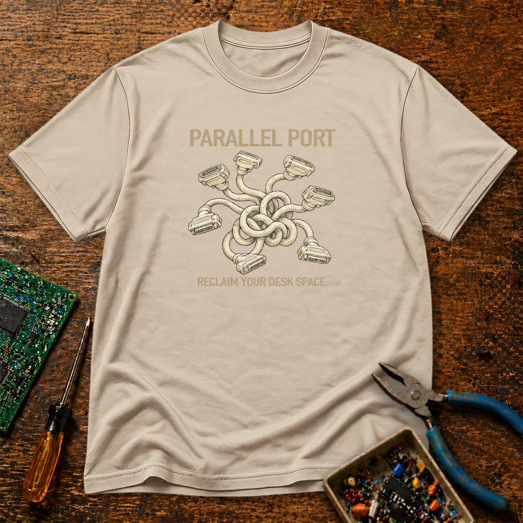 Parallel Port Reclaim Your Desk Space Retro Tech T-Shirt