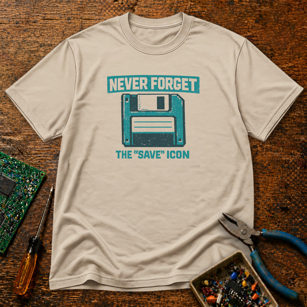 Never Forget The Save Icon Retro Tech T-Shirt