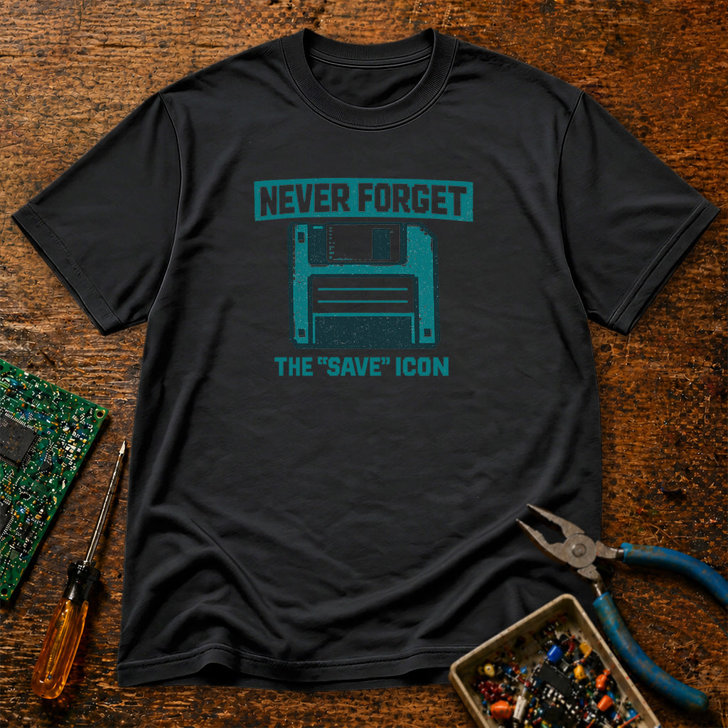 Never Forget The Save Icon Retro Tech T-Shirt