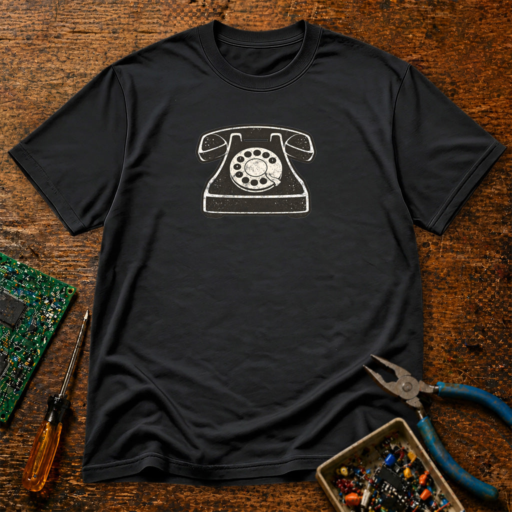 Rotary Dial Telephone Retro Tech T-Shirt