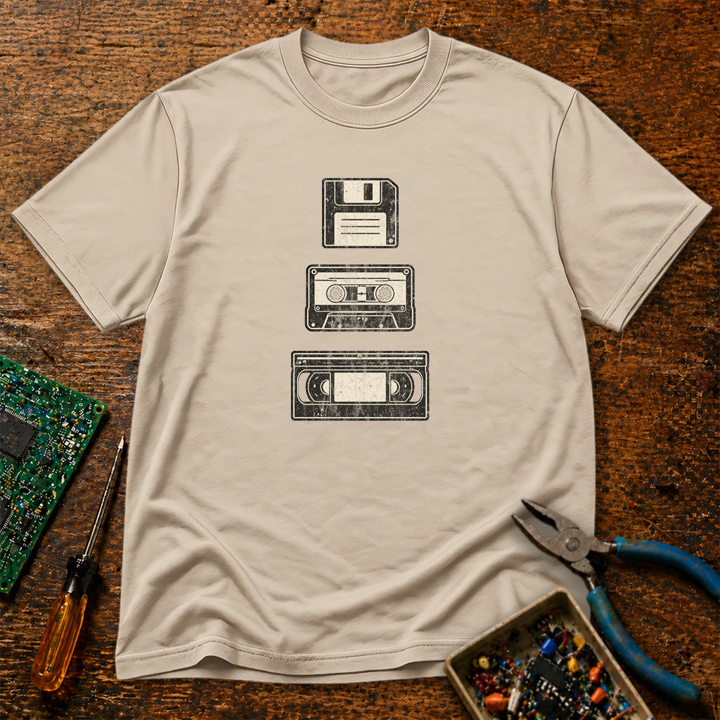 Analog Media Formats Retro Tech T-Shirt