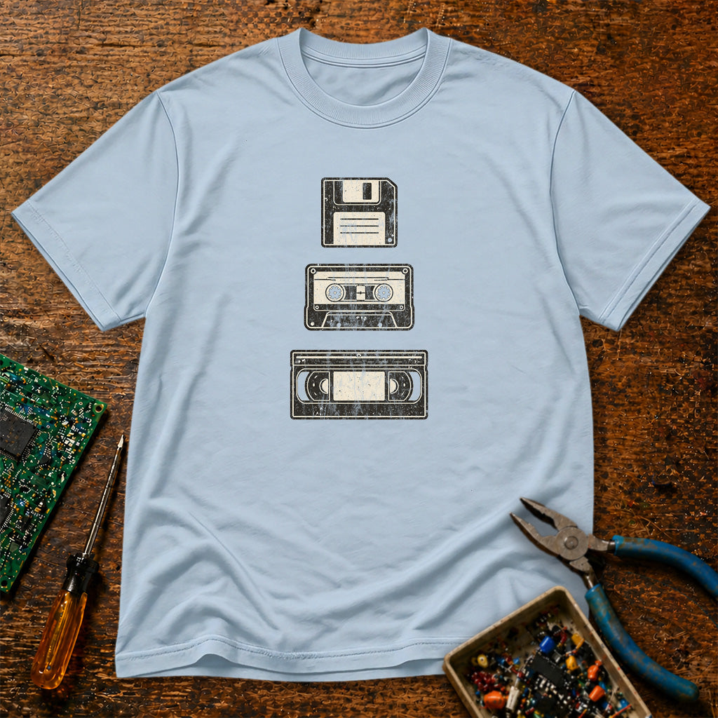 Analog Media Formats Retro Tech T-Shirt