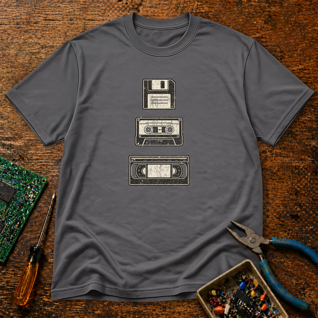 Analog Media Formats Retro Tech T-Shirt