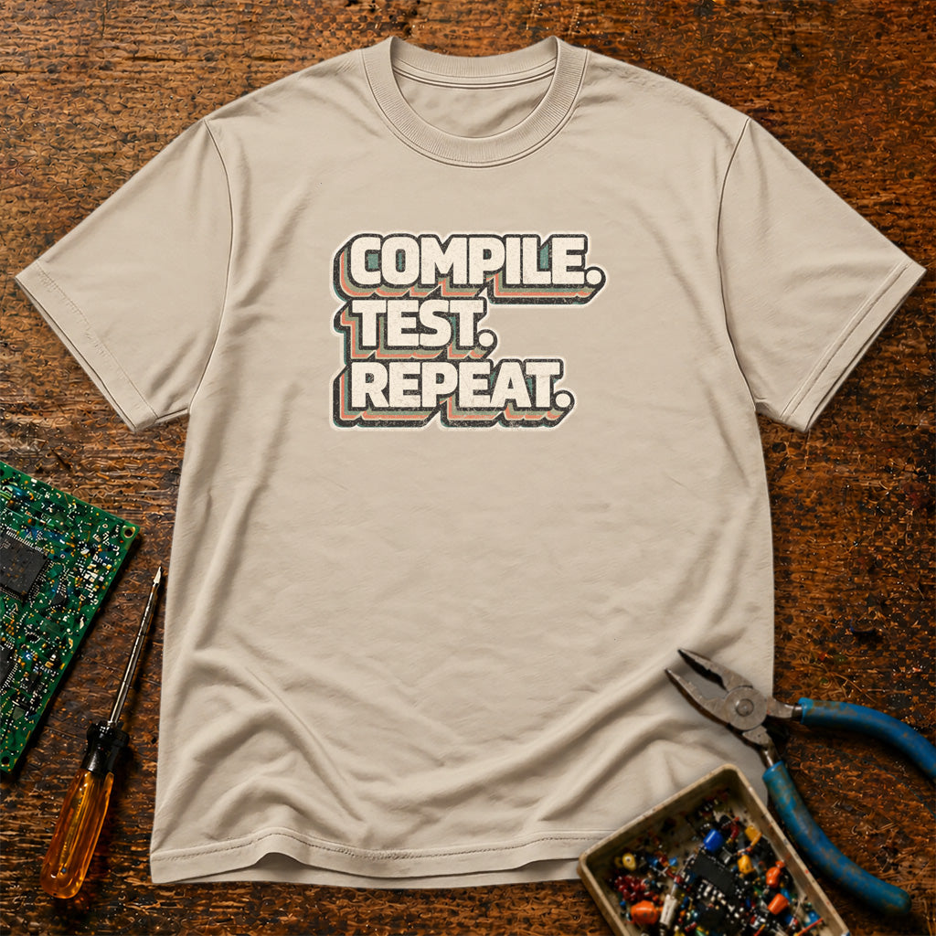 Compile Test Repeat Retro T-Shirt