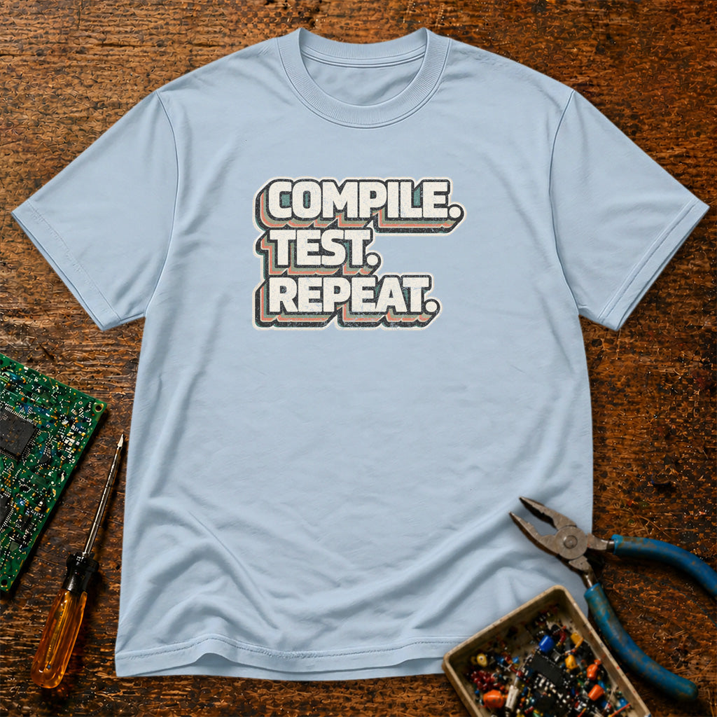 Compile Test Repeat Retro T-Shirt