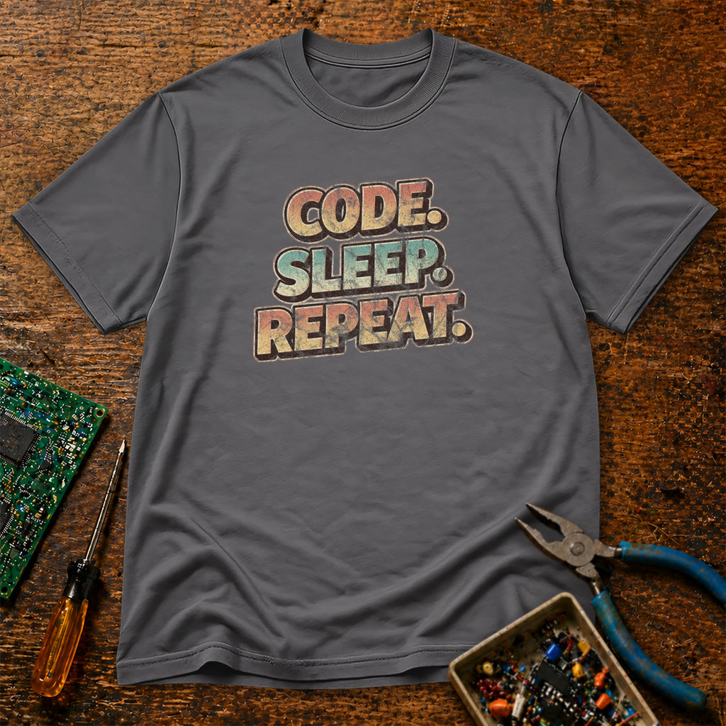 Code Sleep Repeat Retro T-Shirt