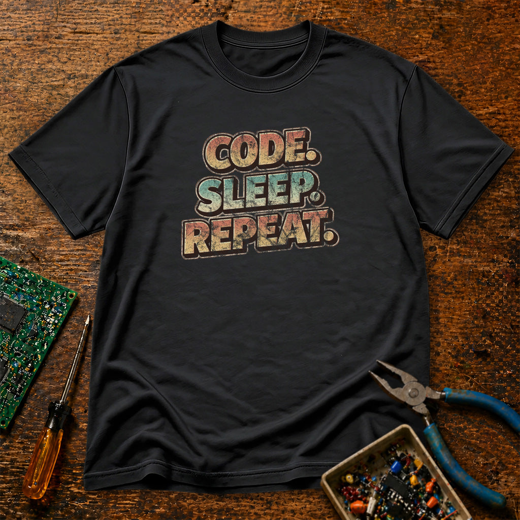 Code Sleep Repeat Retro T-Shirt