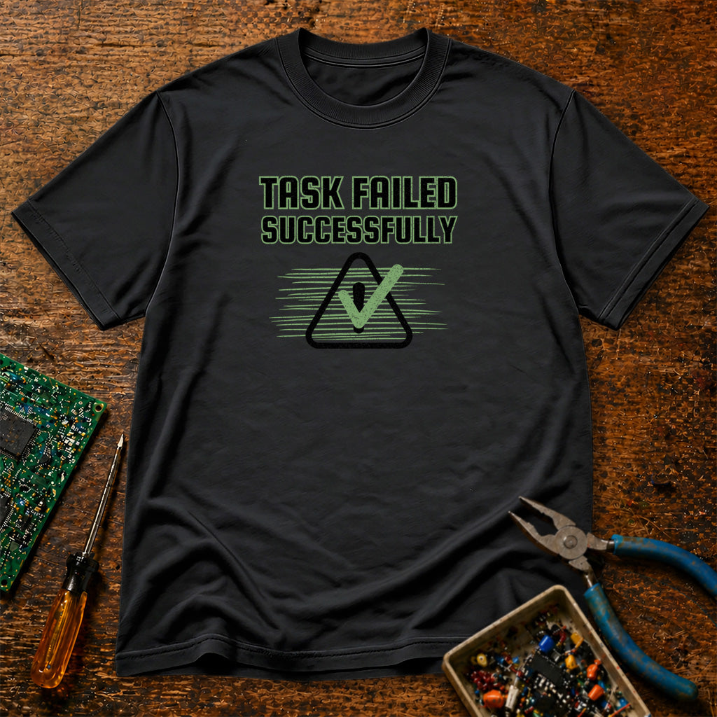 Task Failed Successfully Retro Tech T-Shirt