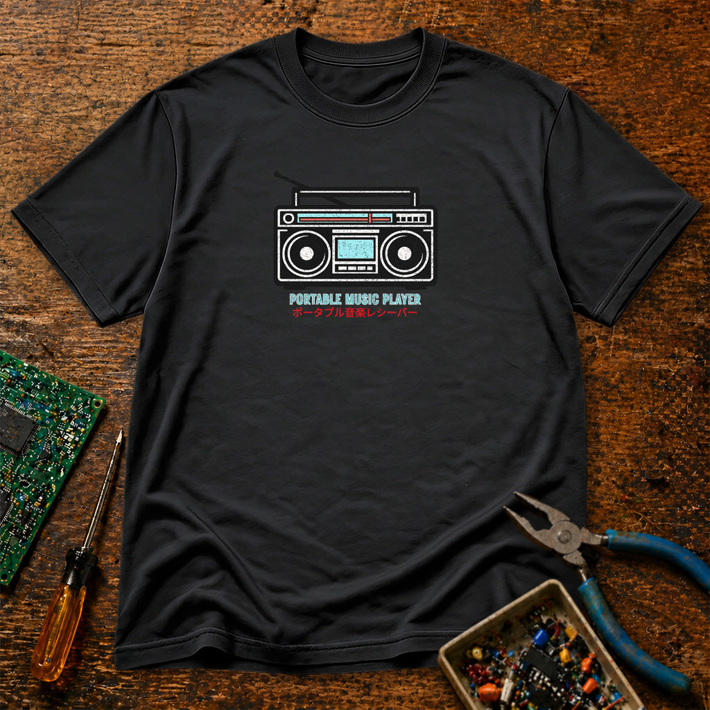 Portable Music Player Retro Tech T-Shirt