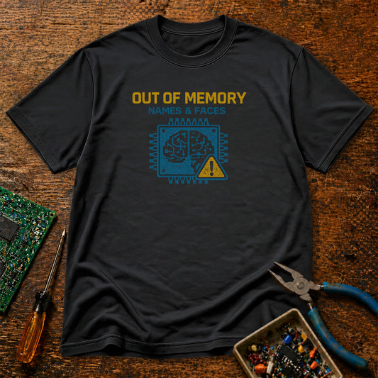 Out of Memory Names and Faces Retro Tech T-Shirt