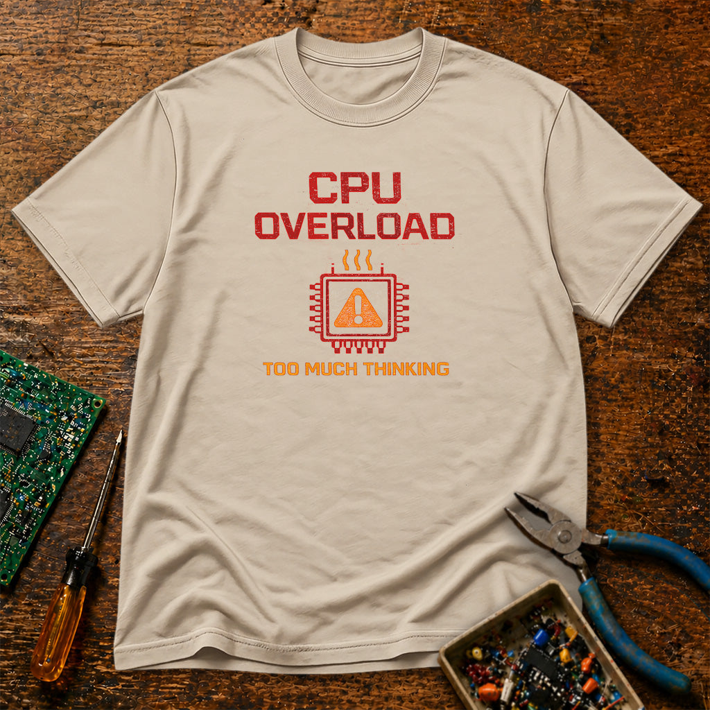 CPU Overload - Too Much Thinking Retro Tech T-Shirt