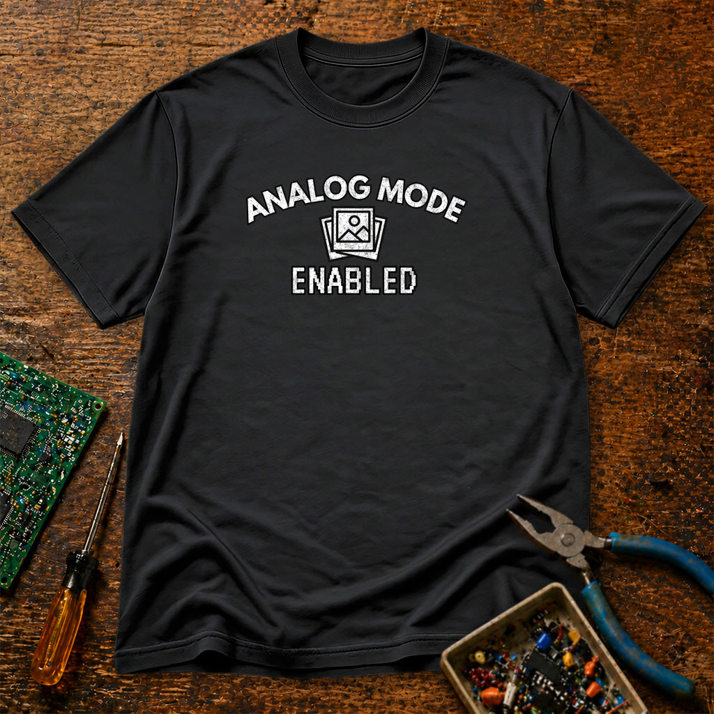 Analog Mode Enabled - Photograph - Retro Tech T-Shirt