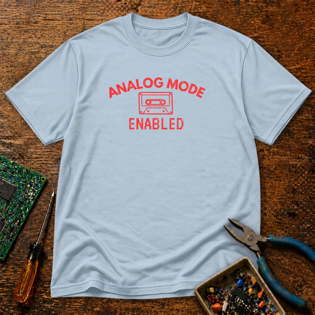 Analog Mode Enabled - Cassette - Retro Tech T-Shirt