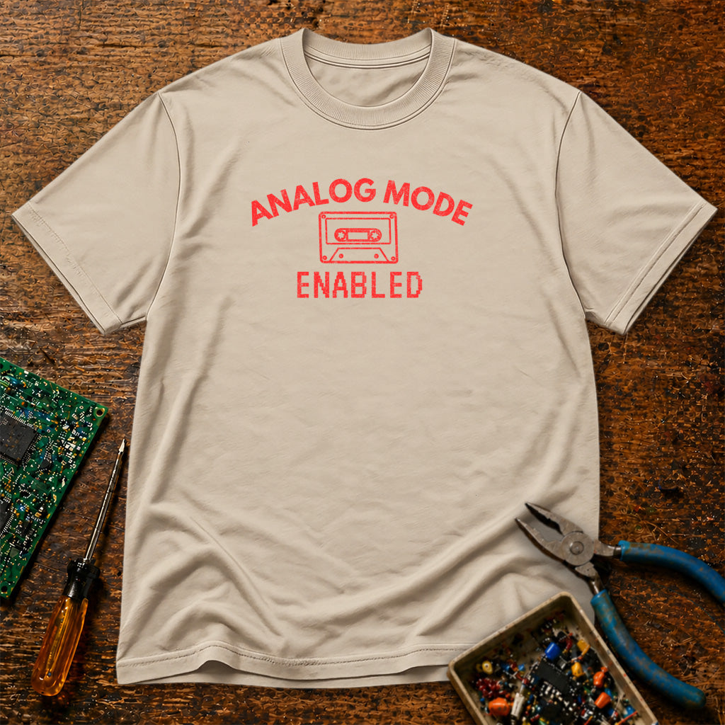 Analog Mode Enabled - Cassette - Retro Tech T-Shirt