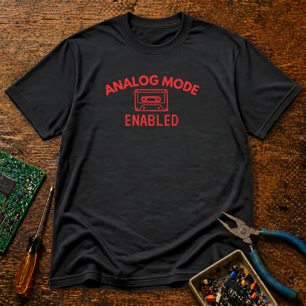 Analog Mode Enabled - Cassette - Retro Tech T-Shirt