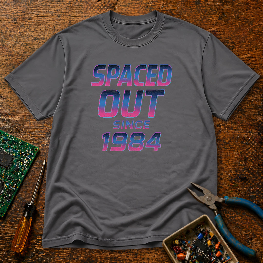 Spaced Out Since 1984 Synthwave Retro Tech T-Shirt
