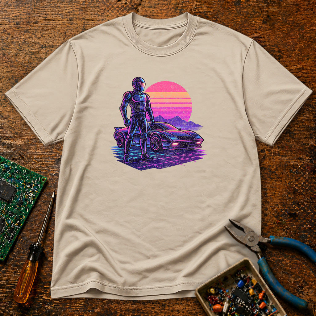 Robo-Car Synthwave Retro Tech T-Shirt